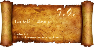 Tarkó Oberon névjegykártya